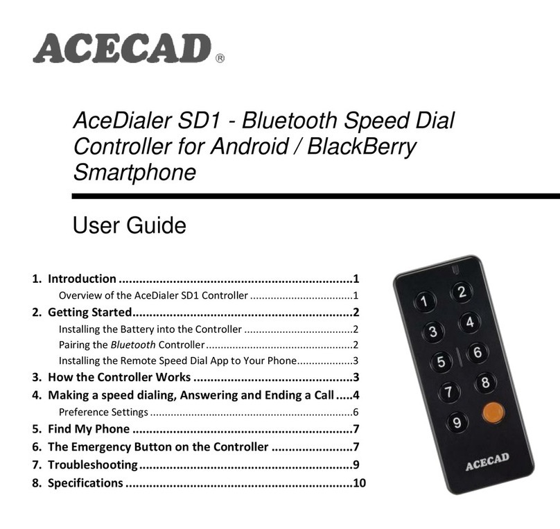 Acecad acedialer SD1 user guide