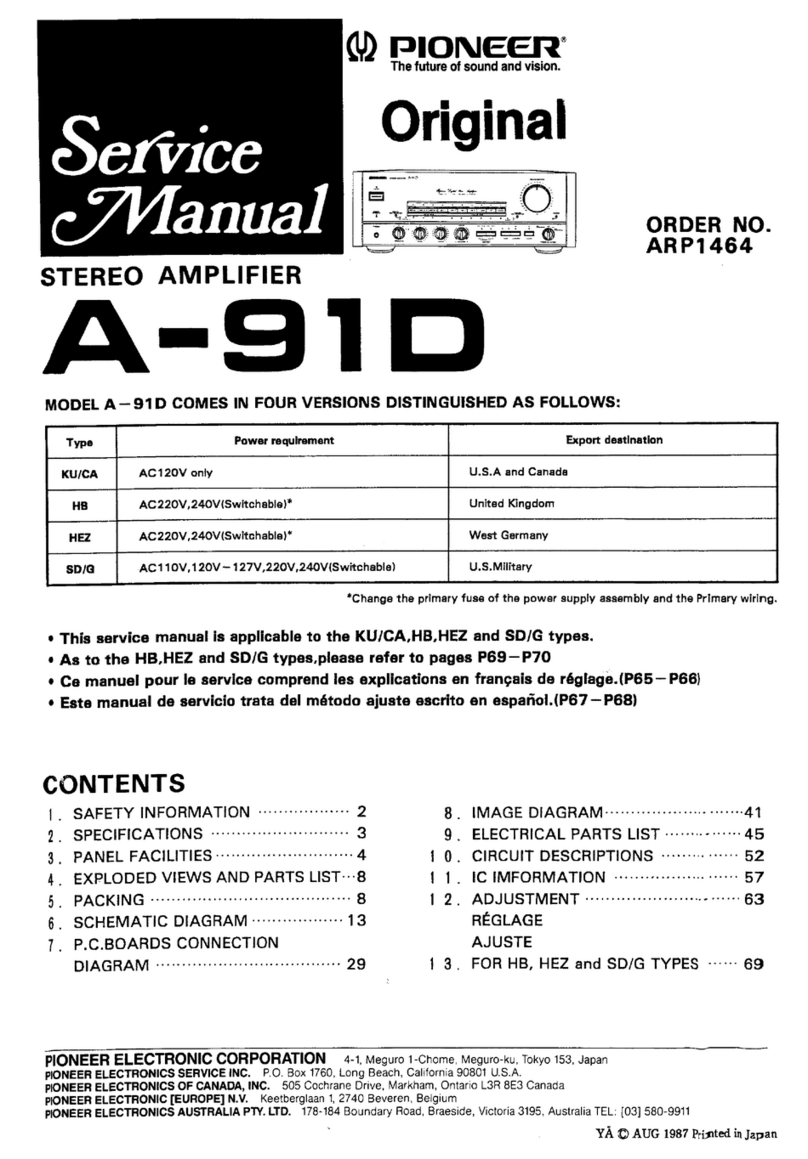 Pioneer A-91D User manual