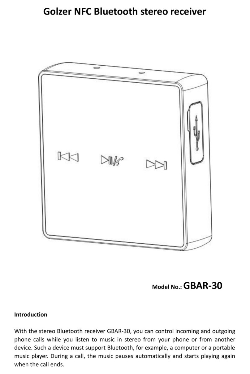 Golzer GBAR-30 user manual
