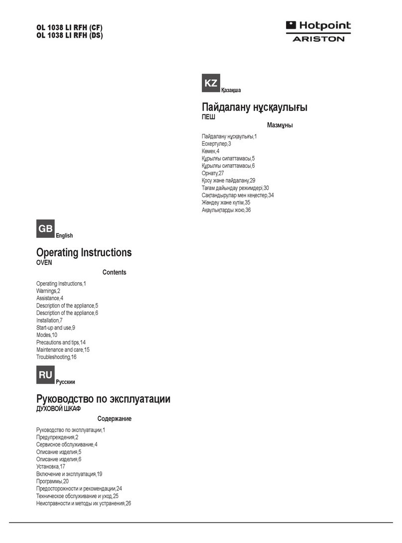Hotpoint Ariston OL 1038 LI RFH (CF) User manual