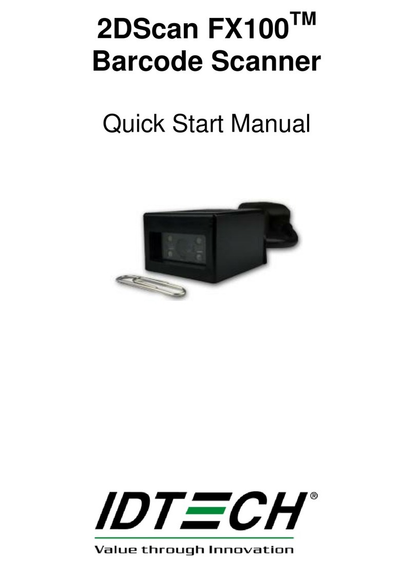 IDTECH 2DScan FX100 Instruction manual