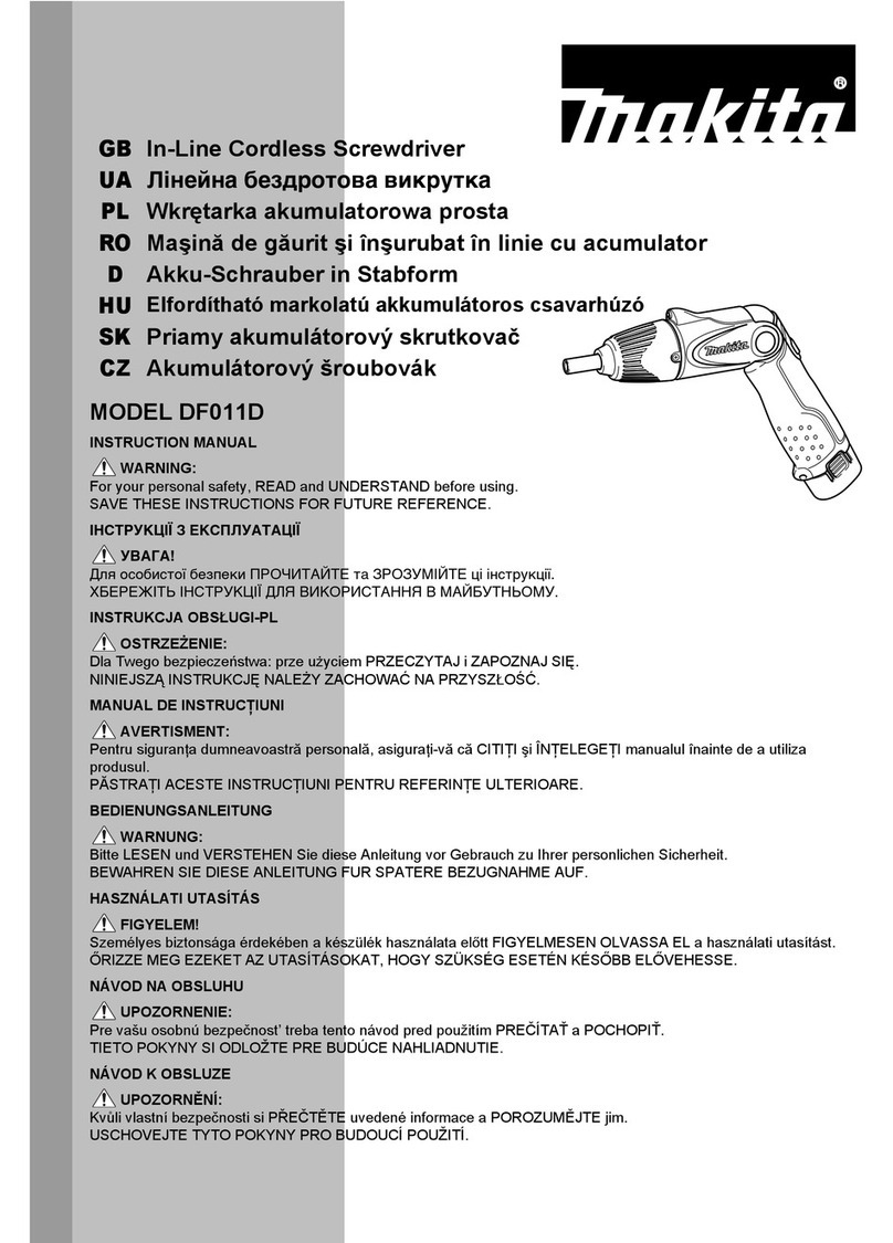 Makita DF011D User manual
