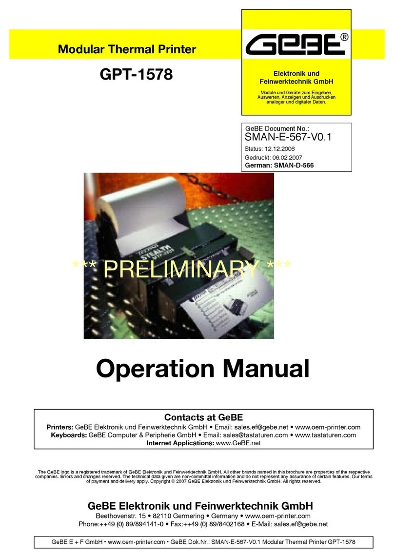 GeBe GPT -1578 User manual