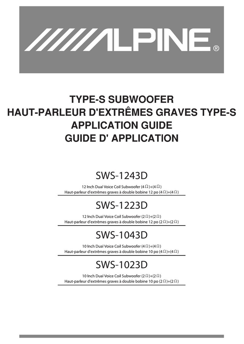 Alpine SWS1043DL SWS-1023D User guide
