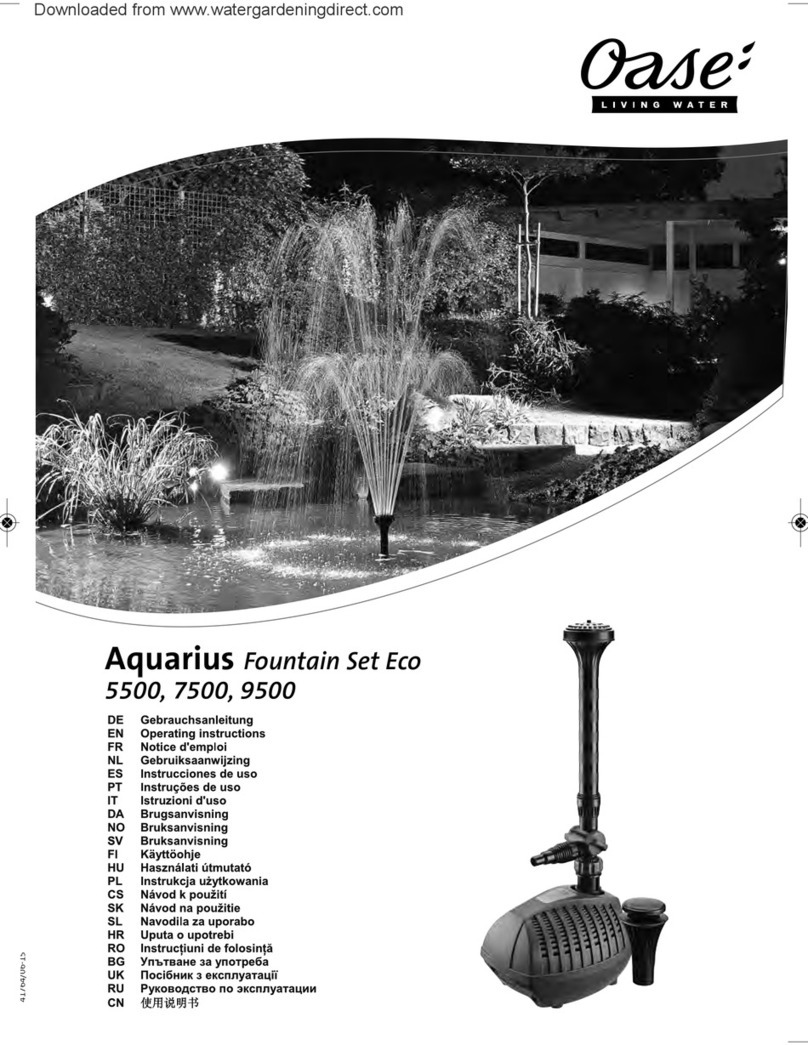 Oase Aquarius Fountain Set Pro 5500 Operating	 instruction