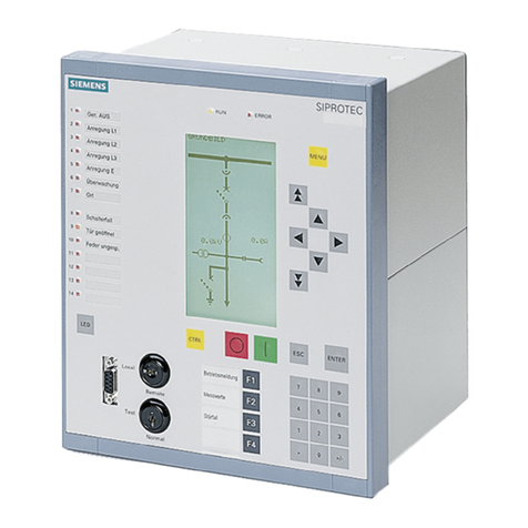Siemens siprotec 7SJ63 instruction manual