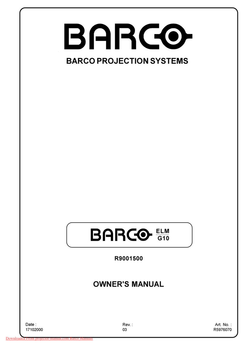 Barco ELM G10 owner's manual