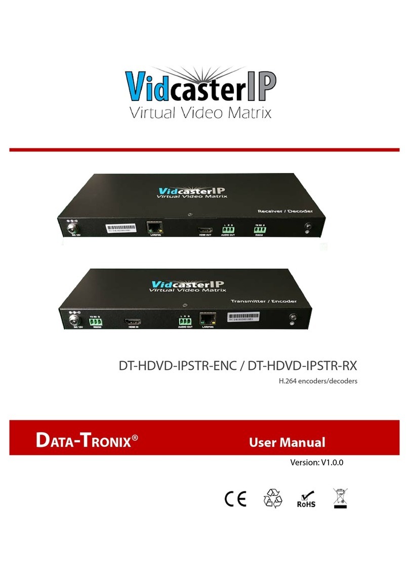 Data-Tronix VidcasterIP DT-HDVD-IPSTR-ENC user manual