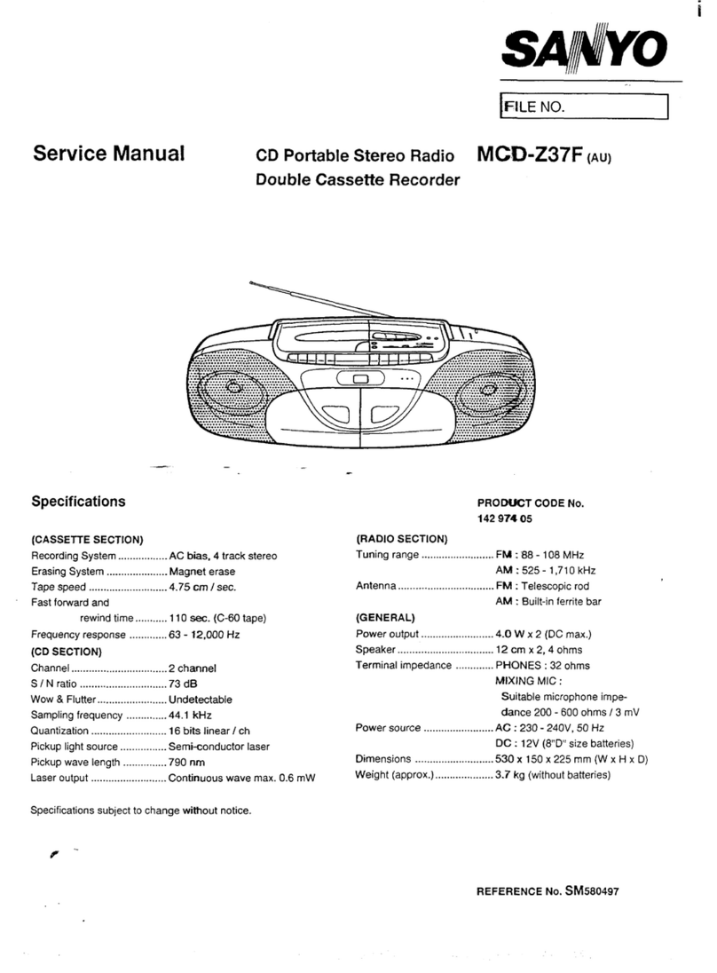 Sanyo mcd-z37f User manual