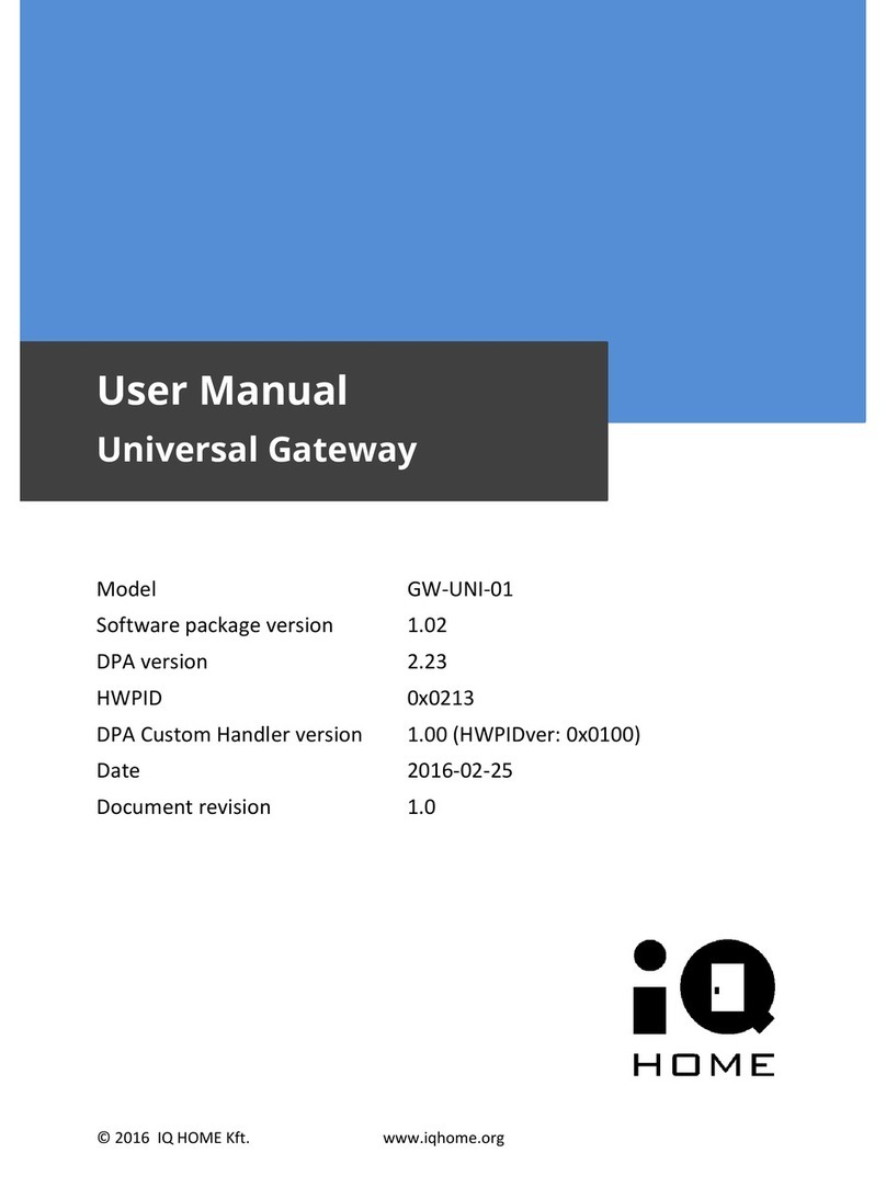 IQ Home GW-UNI-01 user manual