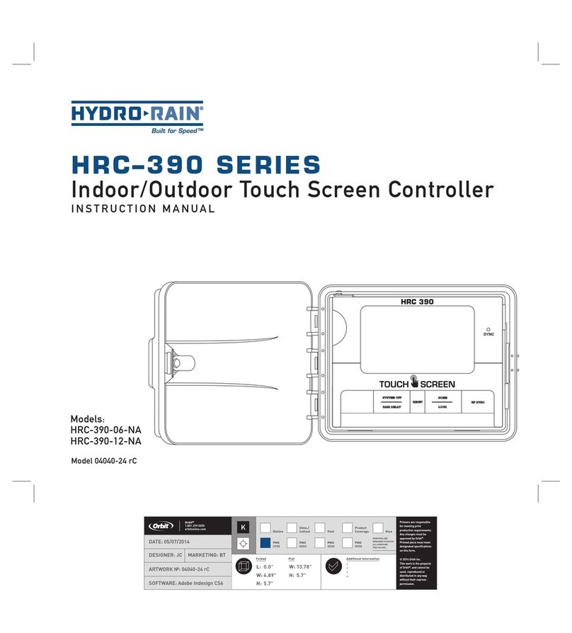 HYDRO-RAIN HRC-390-06-NA User manual