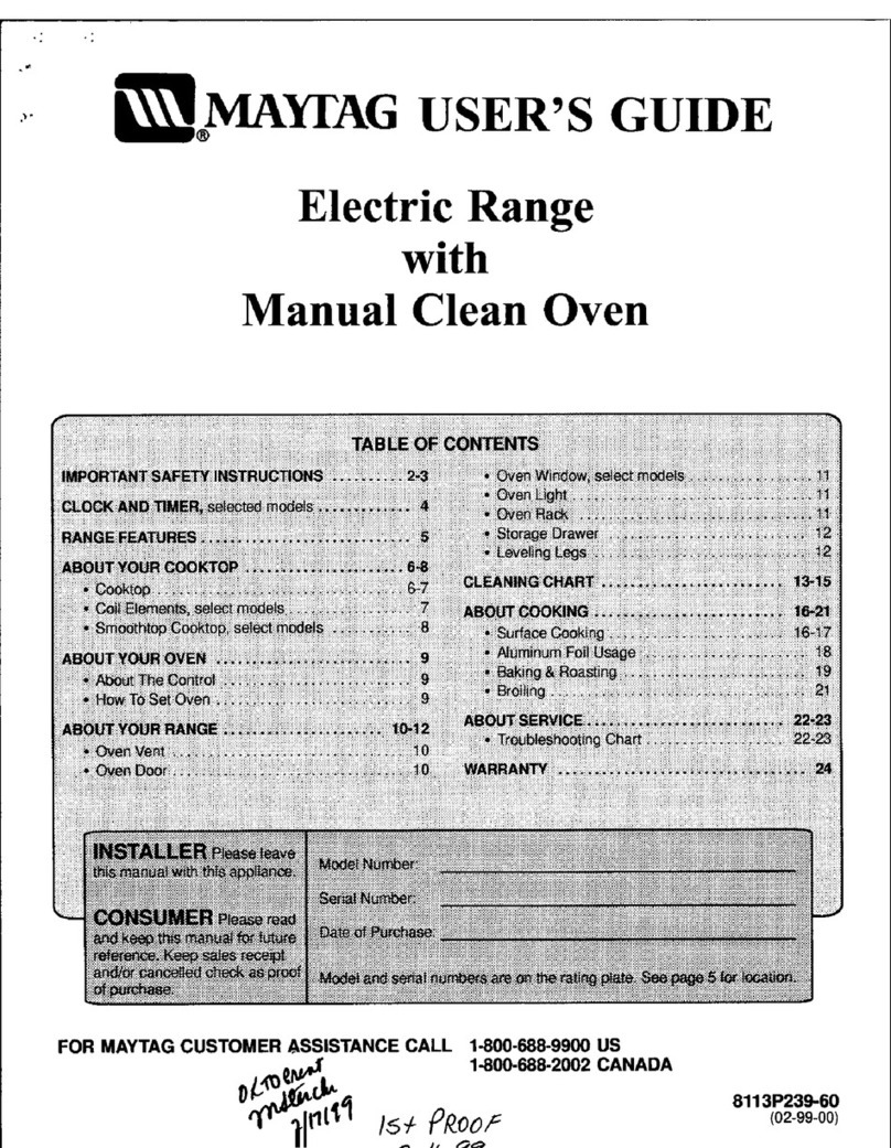 Maytag MER4320AAA User manual