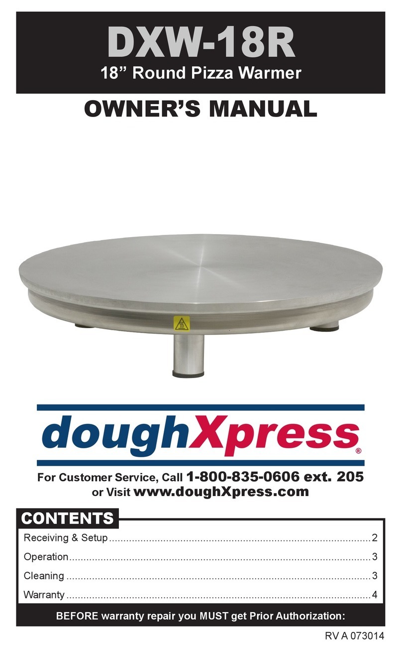DOUGHXPRESS DXW-18R User manual