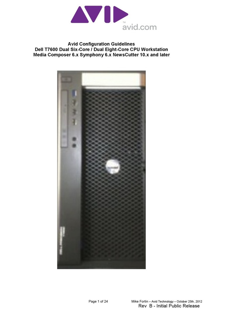 Avid Technology Dell T7600 Instruction Manual