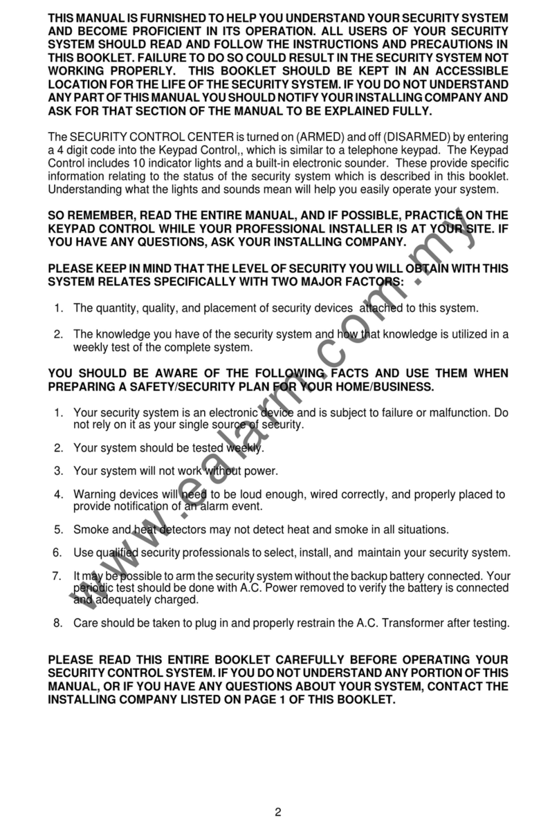 CADDX 8600 user manual