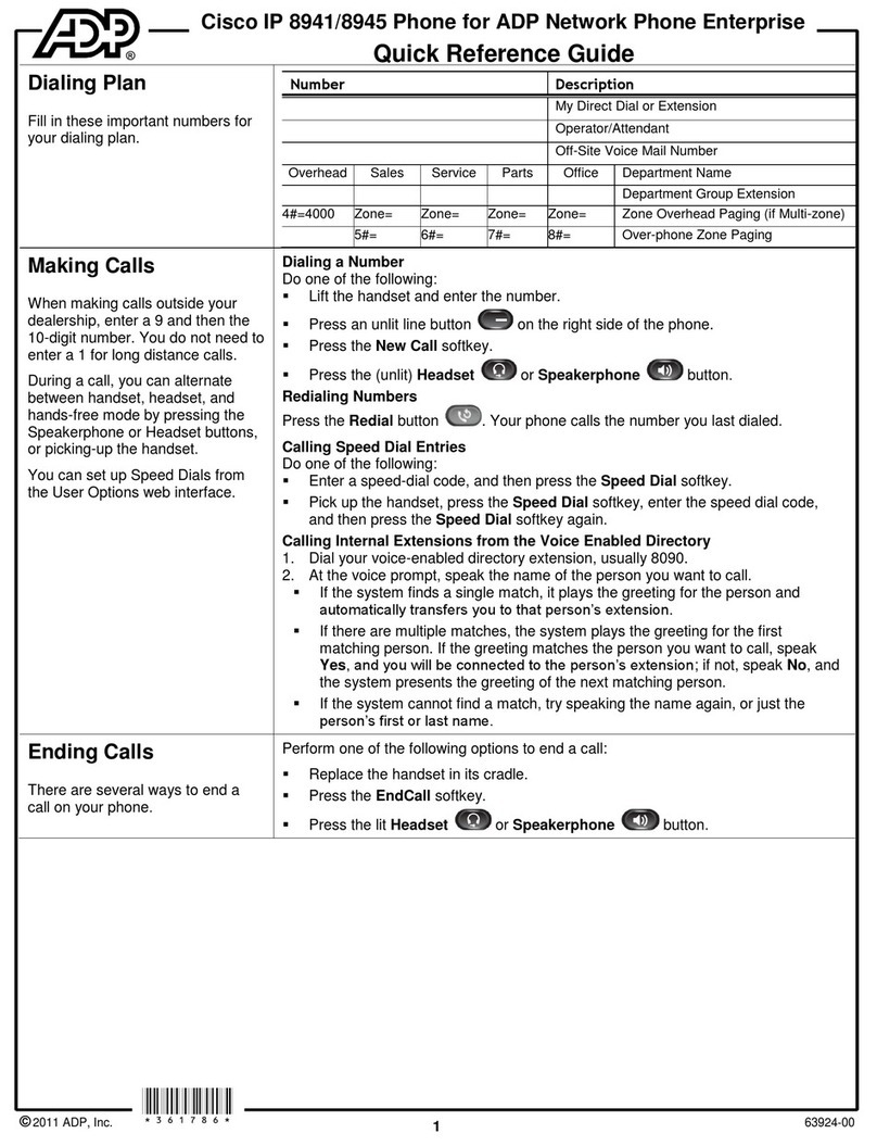 Cisco 8941 User manual Cisco 8941 User manual