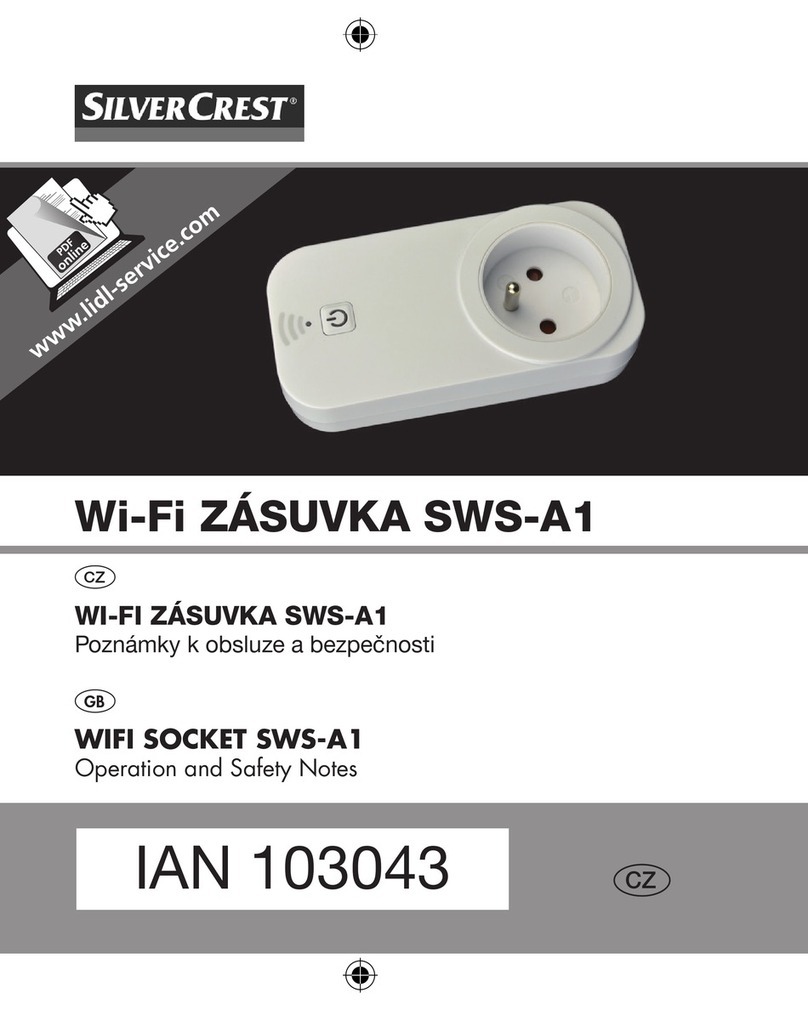Silvercrest Wifi Socket SWS-A1 Operation and safety notes