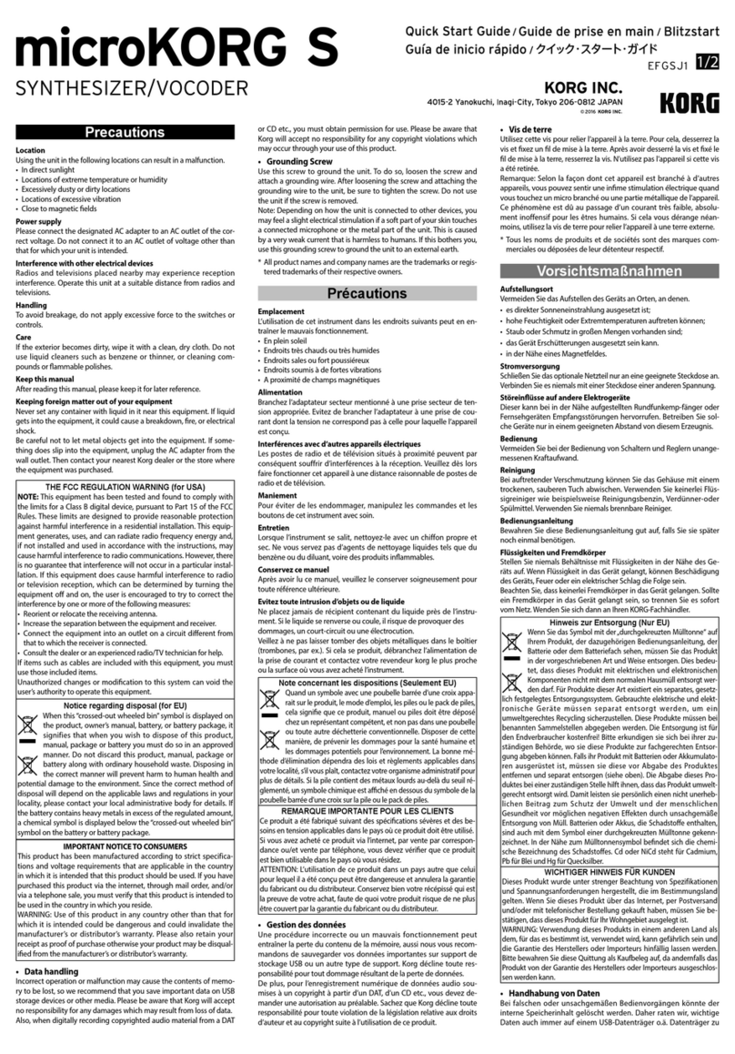Korg MICROKORG S User manual