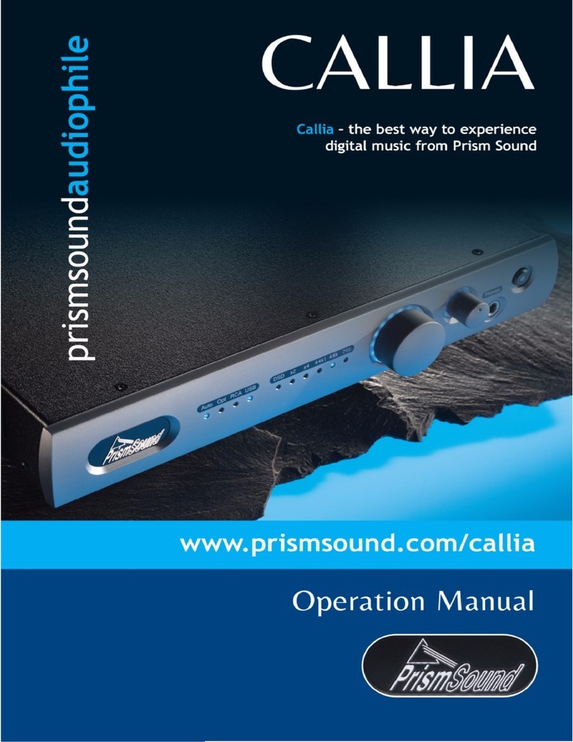 Prism Sound CALLIA Operation manual