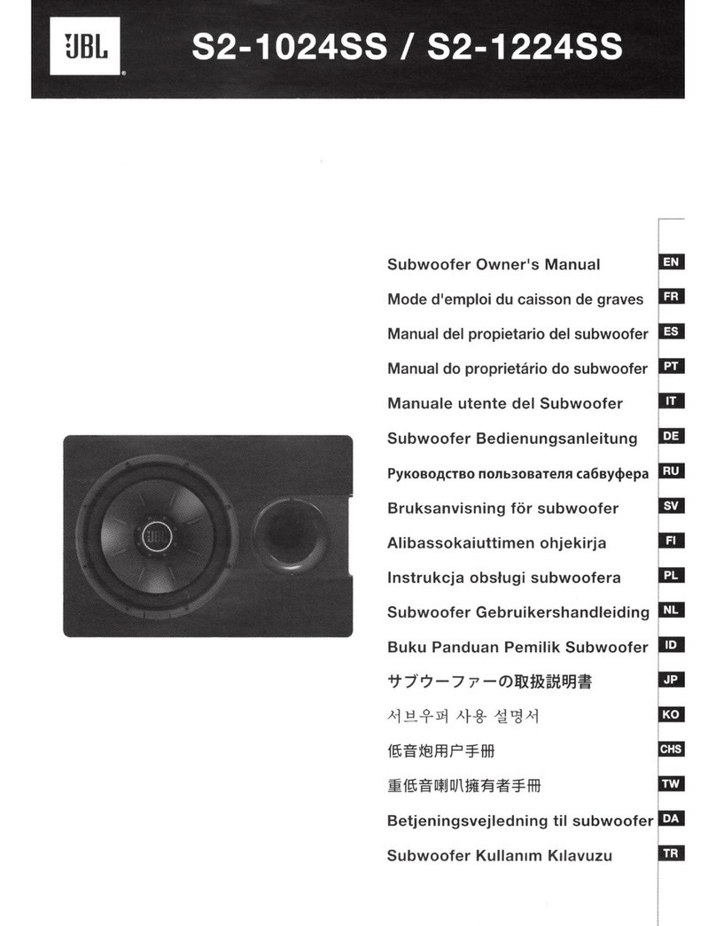 JBL S2-1024SS owner's manual