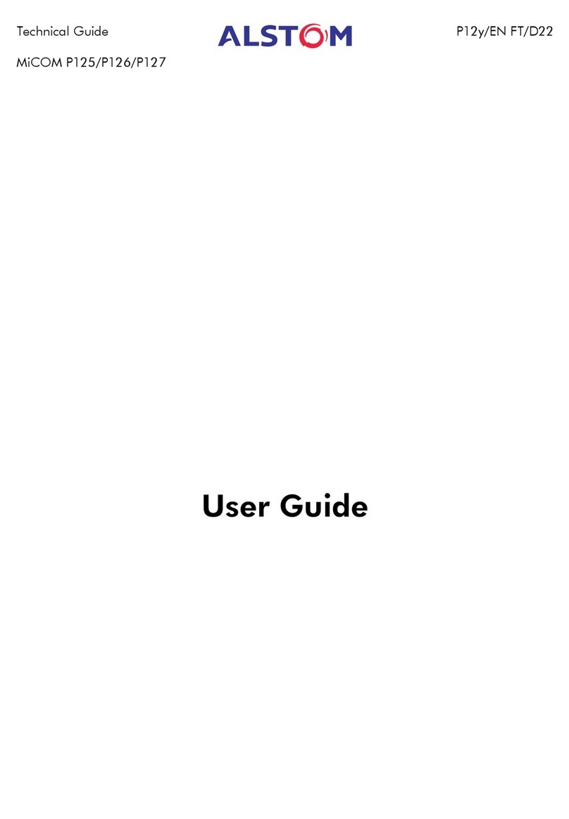 Alstom MiCOM P125 user guide