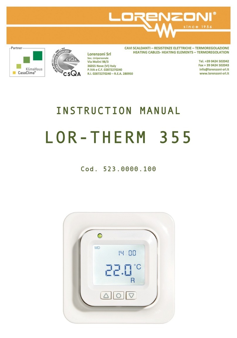 Lorenzoni LOR-THERM 355 instruction manual