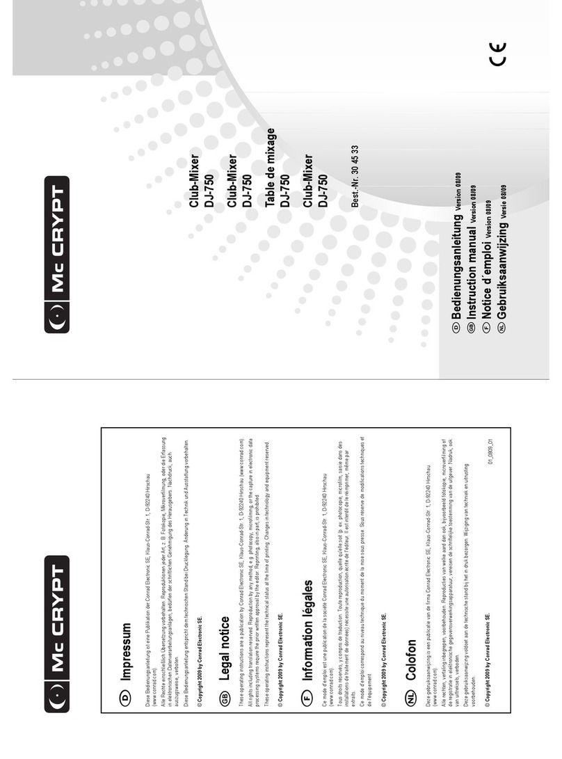 MC Crypt DJ-750 instruction manual
