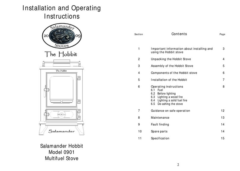 Salamander Stoves Hobbit 0901 Installation and operating instructions Salamander Stoves Hobbit 0901 Installation and operating instructions