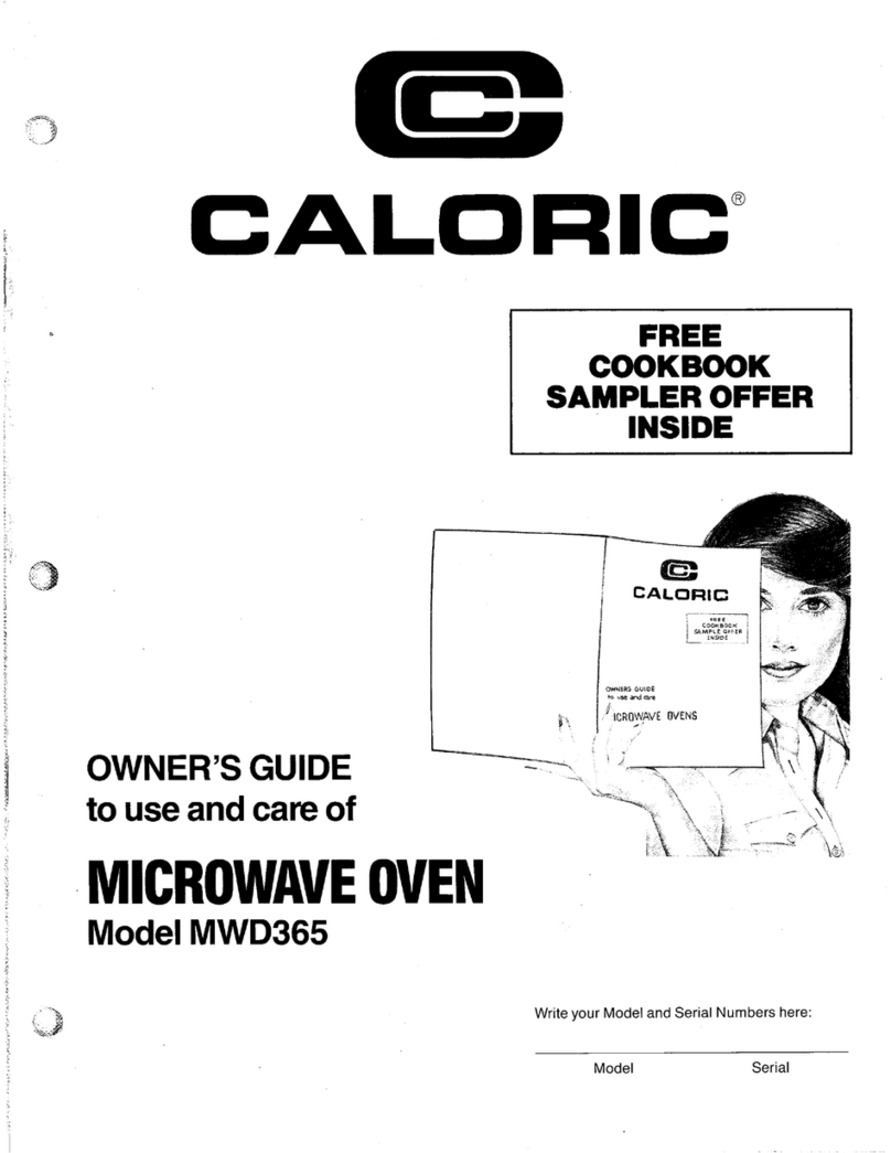 Caloric MWD365 User manual