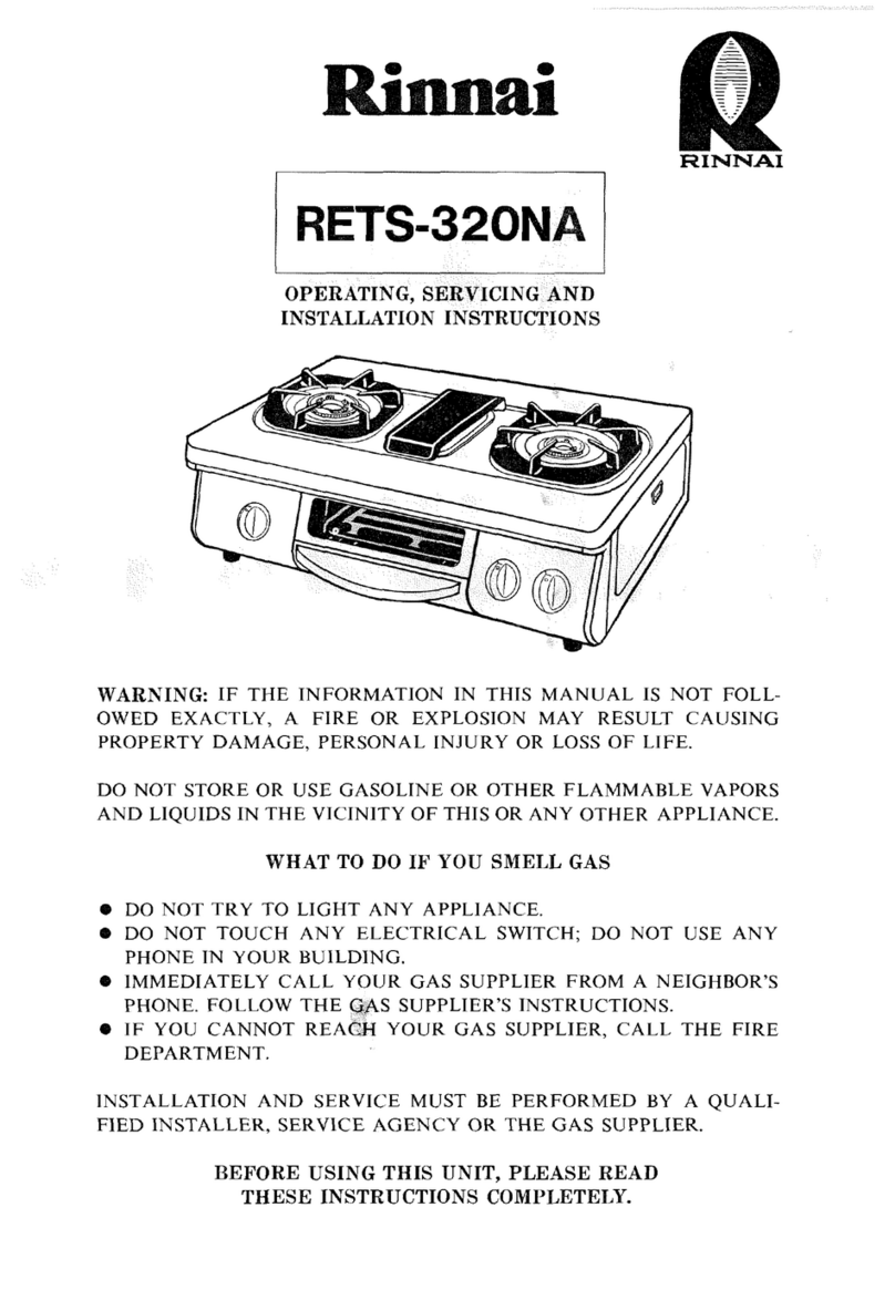 Rinnai RETS-320A Owner's manual