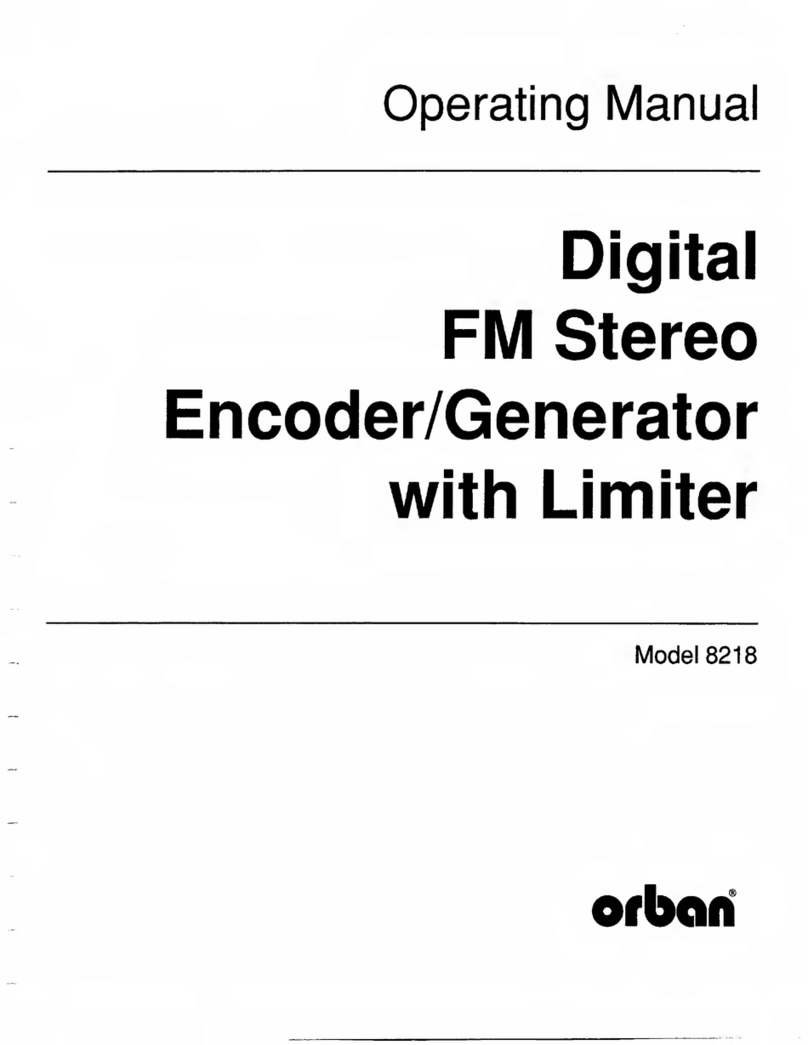 Orban 8218 operating manual