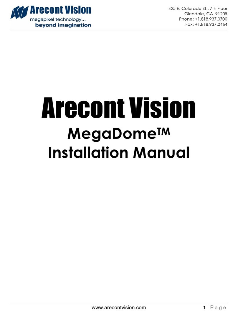 Arecont Vision megadome User manual Arecont Vision megadome User manual