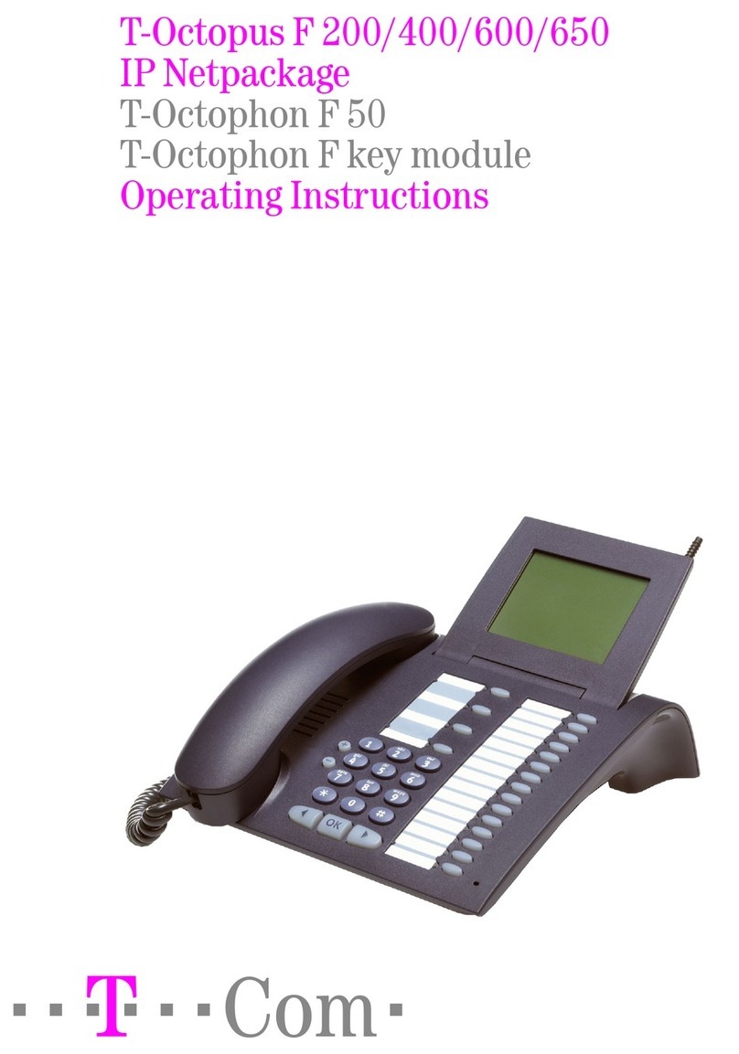 T-COM T-Octophon F 50 operating instructions