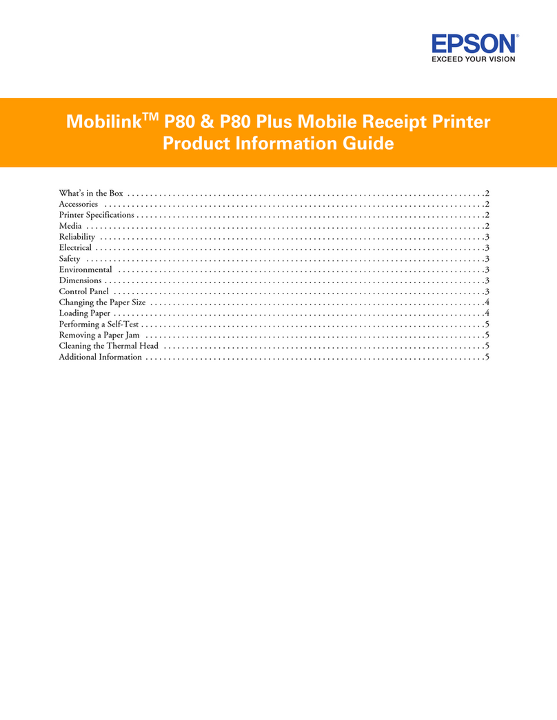 Epson P-80 Installation and operation manual