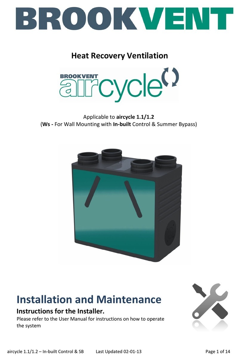 BrookVent Aircycle 1.1 Instruction Manual