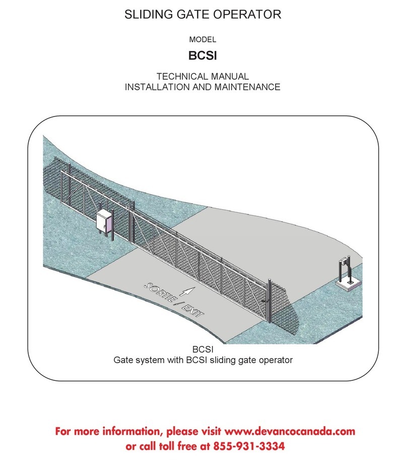 Devanco BCSI Technical manual installation maintenance