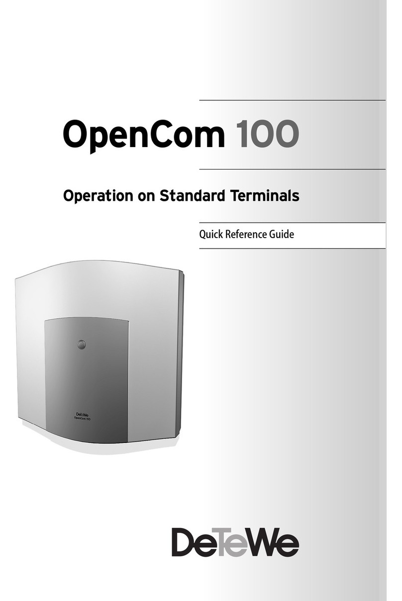 DETEWE opencom 100 Quick reference guide