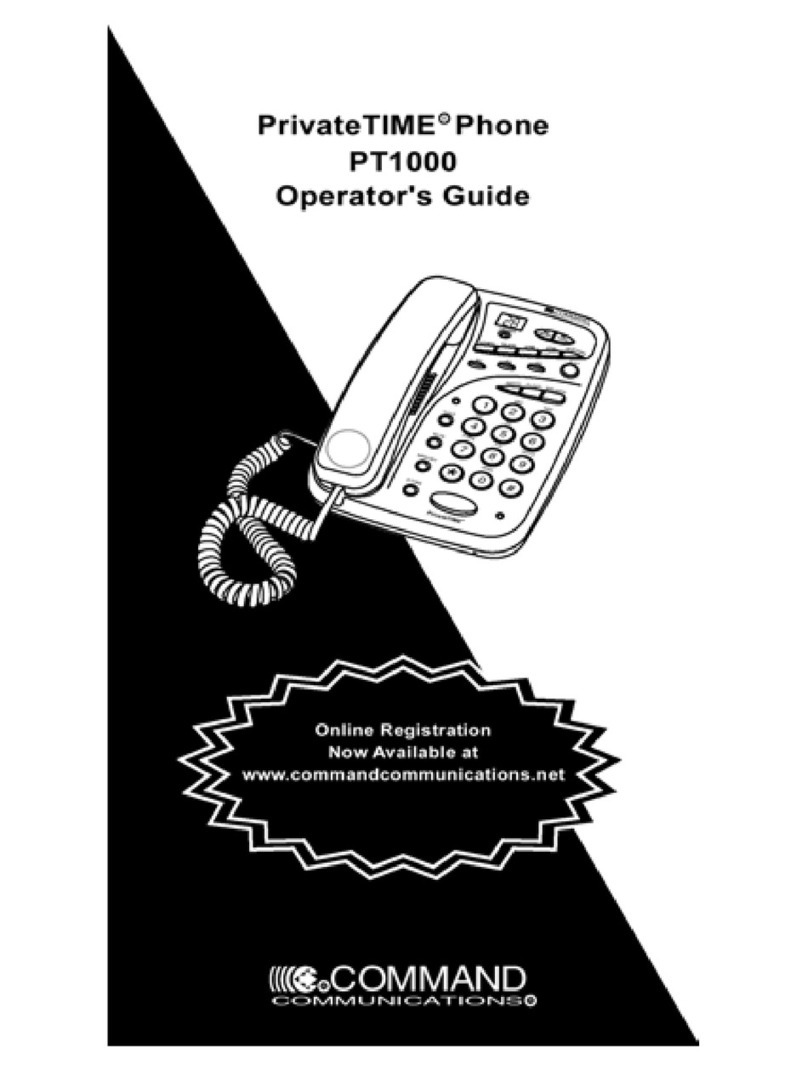 Command Communications privatetime PT1000 Operator's guide