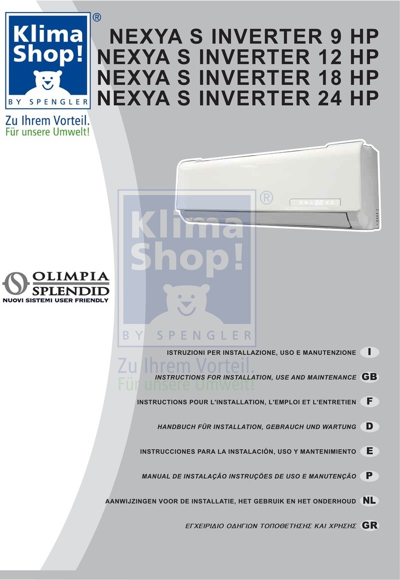 Olimpia splendid NEXYA S inverter 9HP Parts list manual