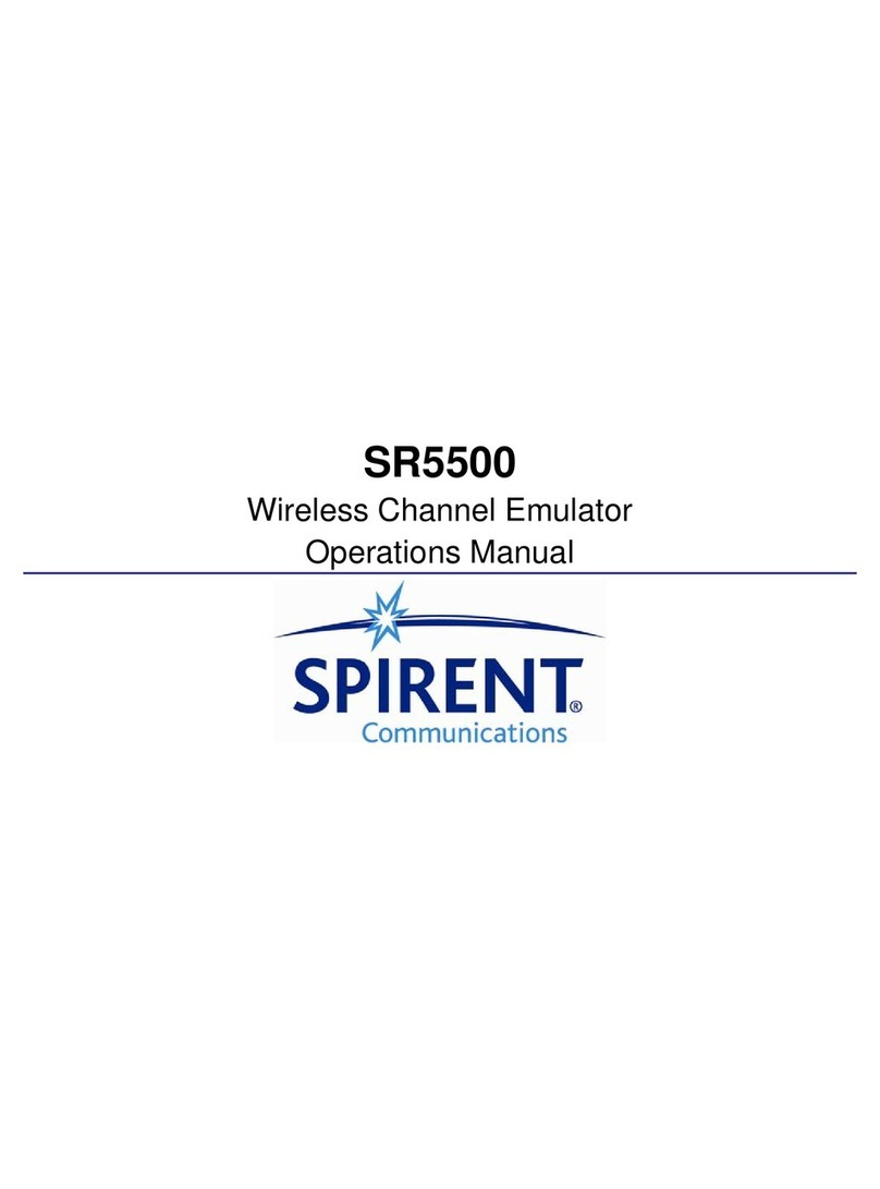Spirent communications SR5500 Operation manual