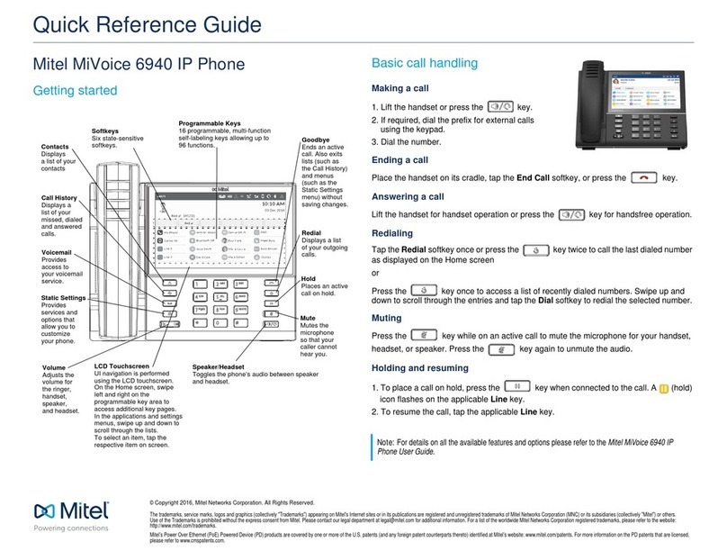 Mitel MiVoice 6940 User manual