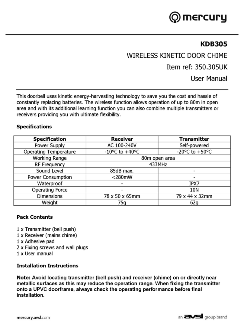 Mercury KDB305 user manual