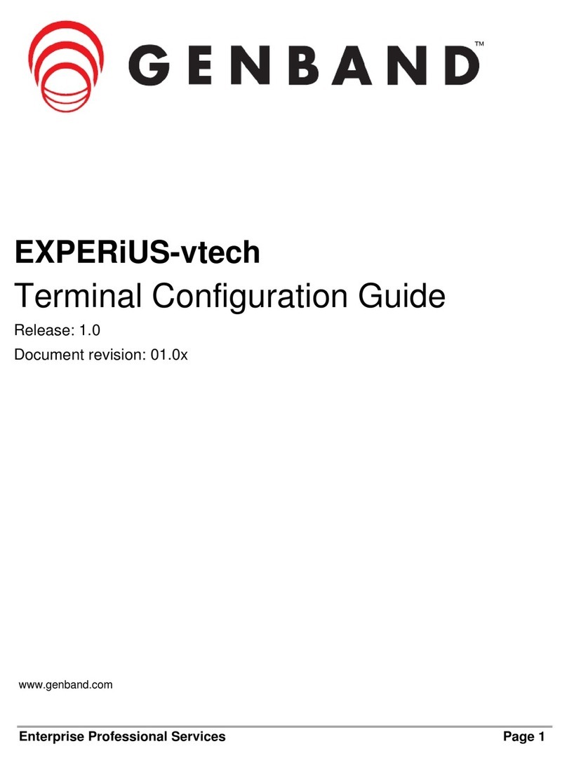 genband EXPERiUS-vtech VSP735 Configuration guide