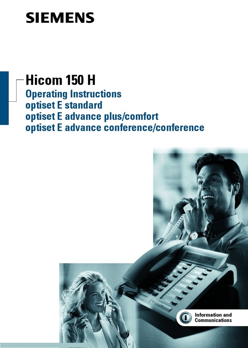Siemens hicom 150 H optiset E standard User manual