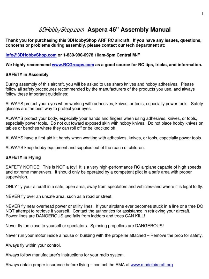 3D Hobby Shop ASPERA ARF 46 Assembly manual