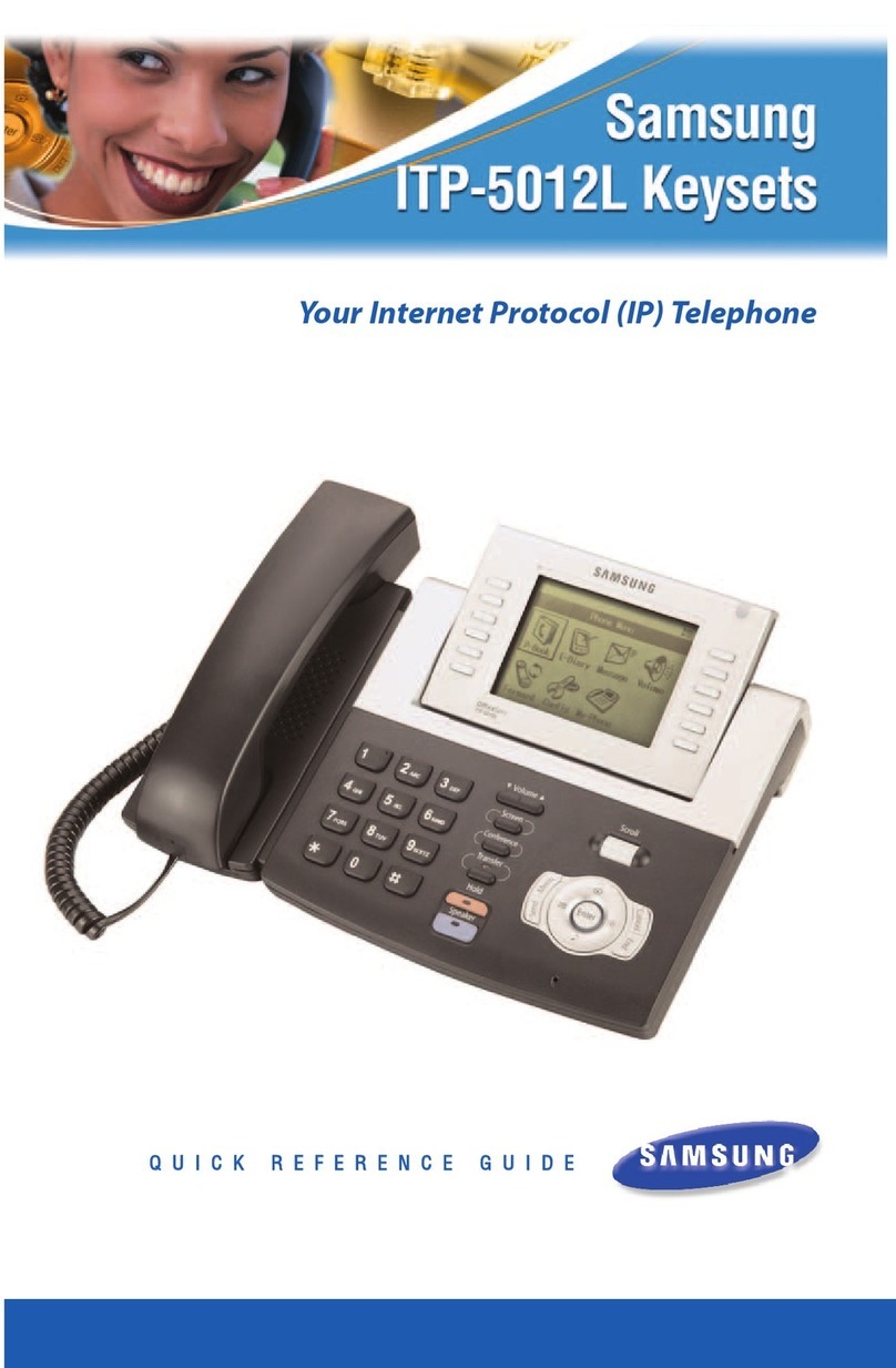 Samsung OfficeServ ITP-5012L Quick reference guide