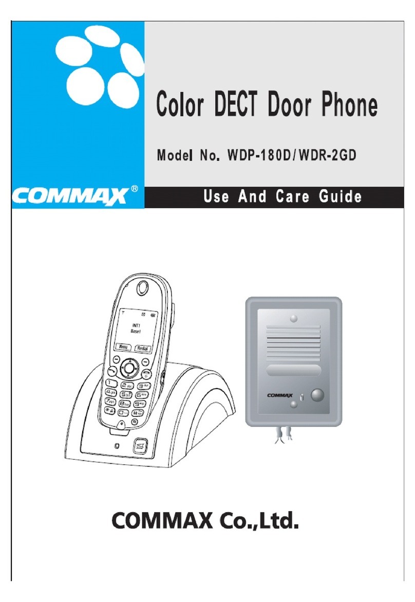 Commax WDP-180D Use and care guide