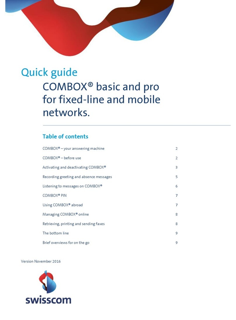Swisscom combox basic quick guide