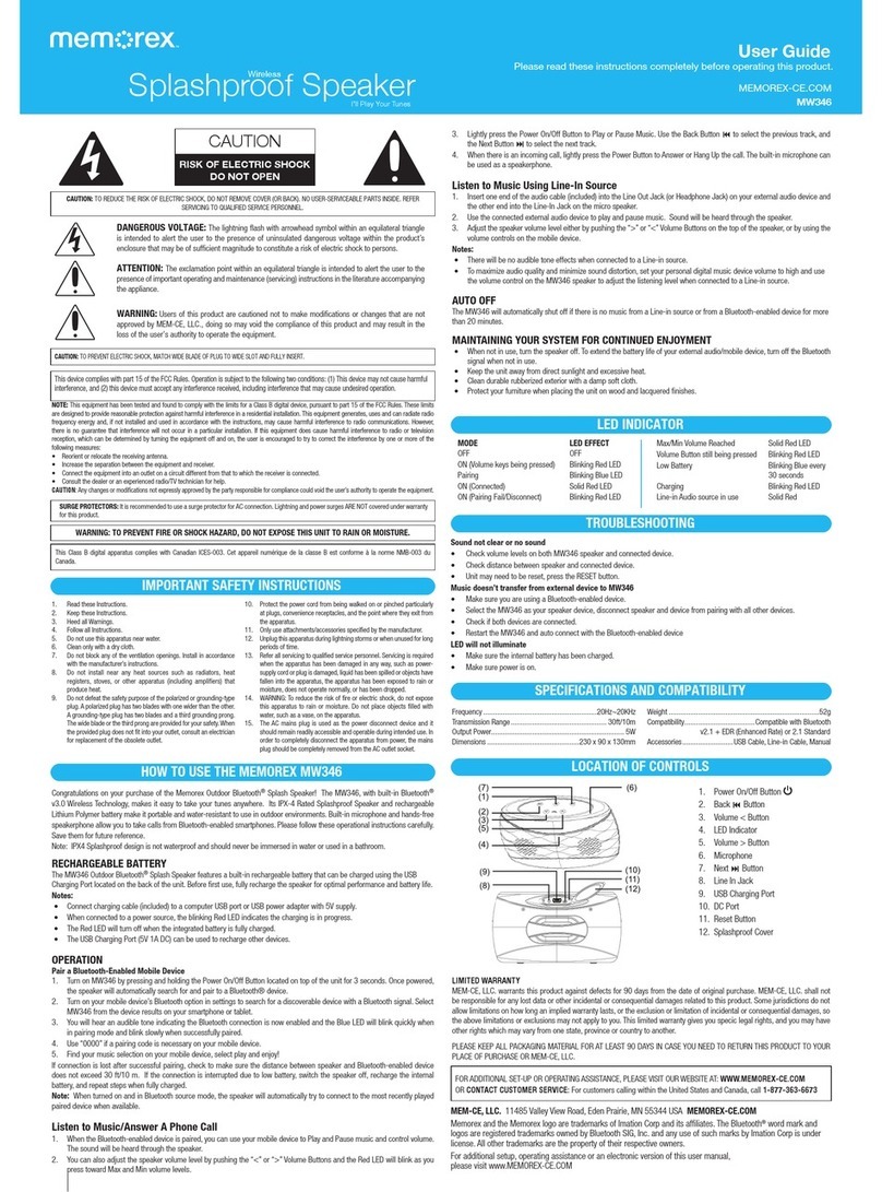 Memorex MW346 user guide