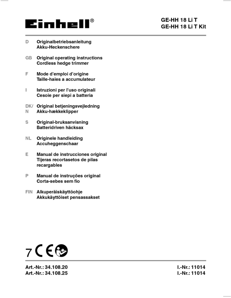 EINHELL GE-HH 18 Li T User manual